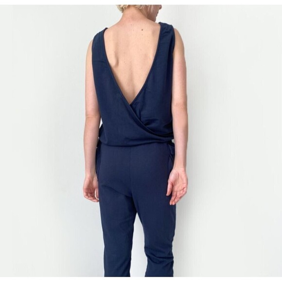 NEW $279‎ Sibel Saral Ayer Cargo Pockets Sleeveless Knit Jumpsuit Medium - Picture 2 of 13